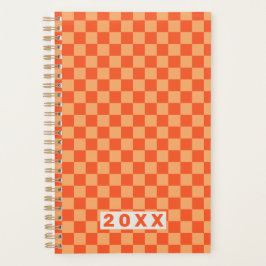 Retro Orange Checkerboard 2026