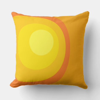 Retro orange cirklar kudde
