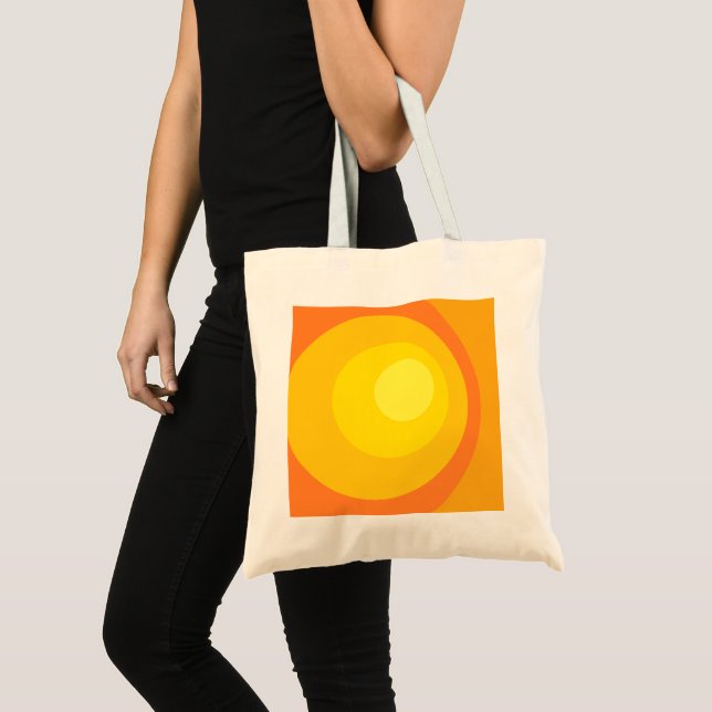 Retro orange cirklar tygkasse (Framsida (produkt))