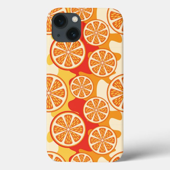 Retro Orange Citrus Mönster (Baksida)