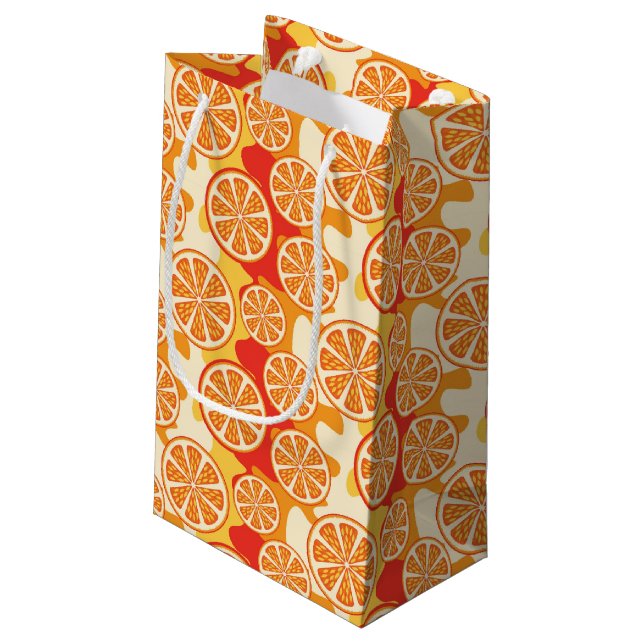Retro Orange Citrus Mönster (Baksidan Vinklad)