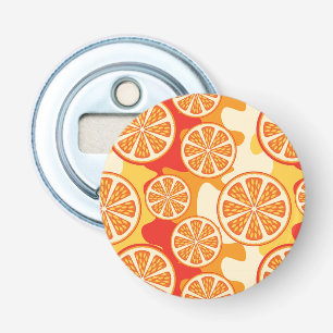 Retro Orange Citrus Mönster Flasköppnare