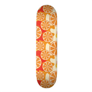 Retro orange citrust mönster skateboard bräda 19,5 cm