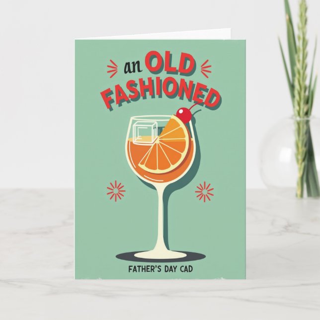 Retro Orange Fars Dag-kort Kort (Framsida)