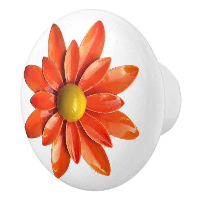 Retro Orange Flower MOD Blommigt Vår, sommar Knopp (Höger)