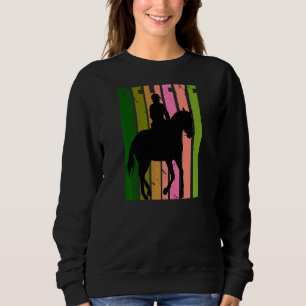 Retro Orange Girls Equestrian Horse Rider S T Shirt