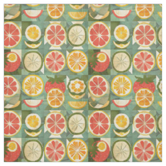 Retro Orange, Grapefrukt & Jordgubbe Tyg