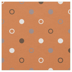 Retro orange grått polka dots geometrisk mönster tyg