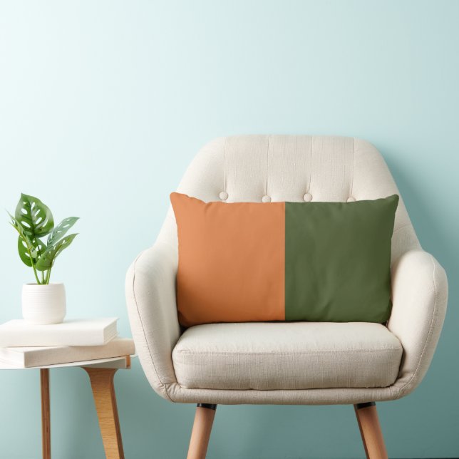 Retro Orange Grön Lumbarkudde (Stol)