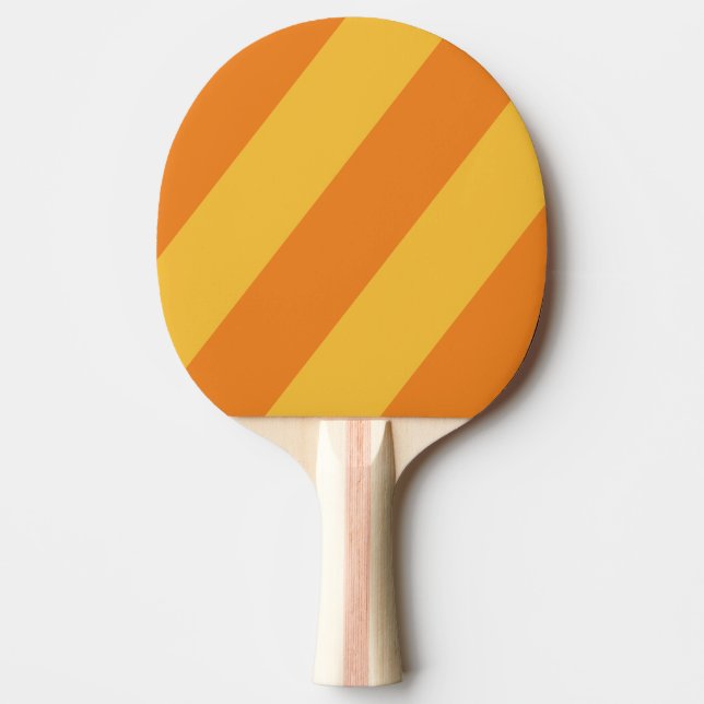 Retro Orange Groove Tre Feta Ränder Pingisracket (Framsidan)