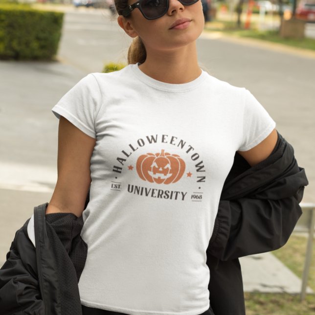 Retro Orange Halloween Universiteten T Shirt (Skapare uppladdad)