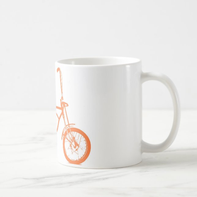 Retro Orange Krate Banana Seat Bike Kaffemugg (Höger)