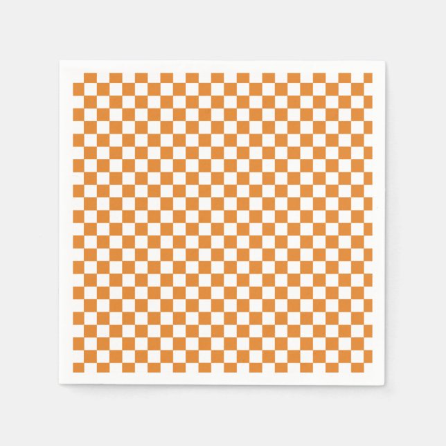 Retro orange kryssruta pappersservett (Framsidan)