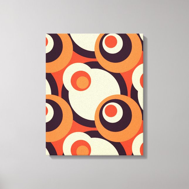 Retro Orange och Brown 50 Abstrakt Art Printe Canvastryck (Framsida)