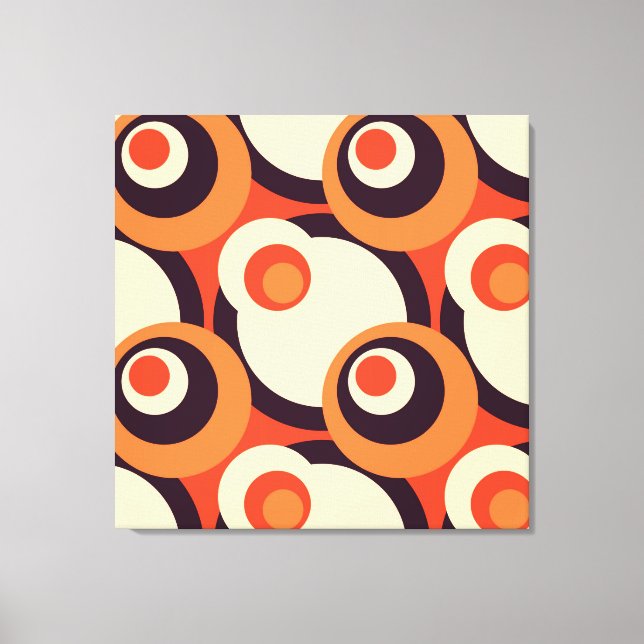 Retro Orange och Brown 50 Abstrakt Art Printe Canvastryck (Framsida)