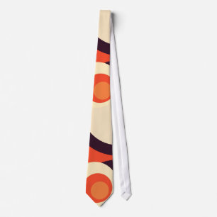 Retro Orange och Brown 50 Abstrakt Art Slips