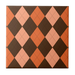 Retro-Orange och brunkolshöjd Kakelplatta