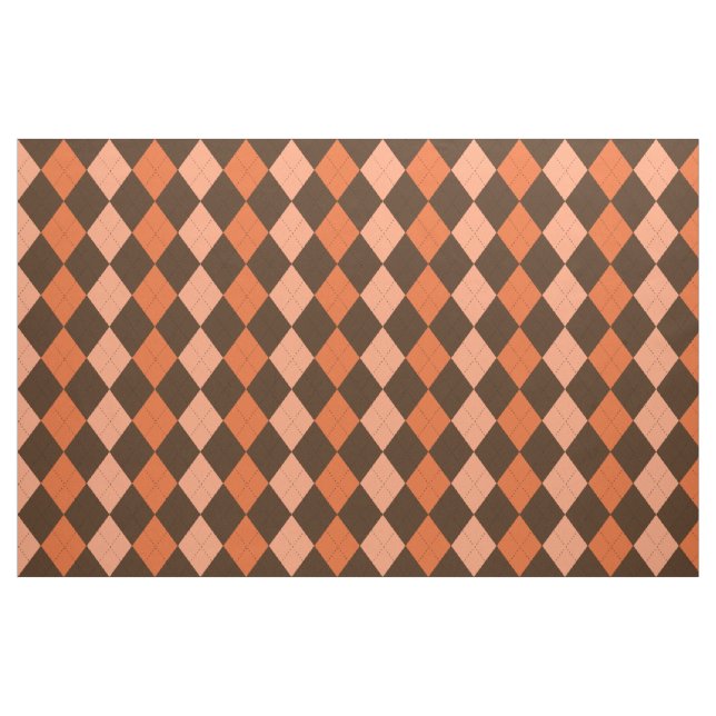 Retro-Orange och brunkolshöjd Tyg (Fat Quarter)