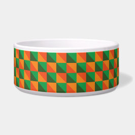 Retro orange och grön geometrisk abstrakt mönster