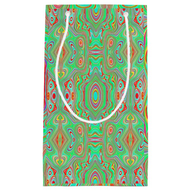 Retro Orange och Lime Green Abstrakt Mönster (Framsidan)