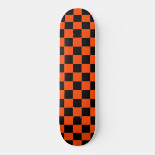 Retro orange och svart rutig skateboard bräda 20 cm