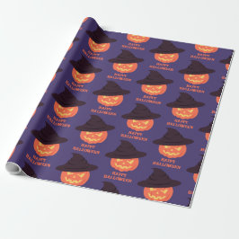 Retro Orange Pumpkin Happy halloween Presentpapper
