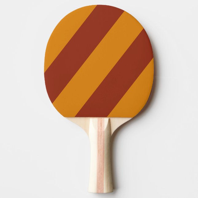 Retro Orange Rost Tre Feta Ränder Pingisracket (Framsidan)