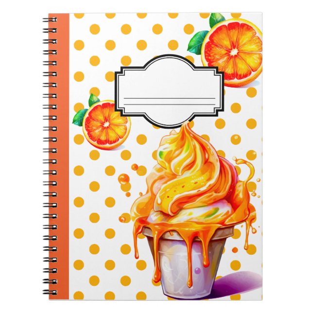 Retro Orange Sherbet Anteckningsbok (Framsidan)