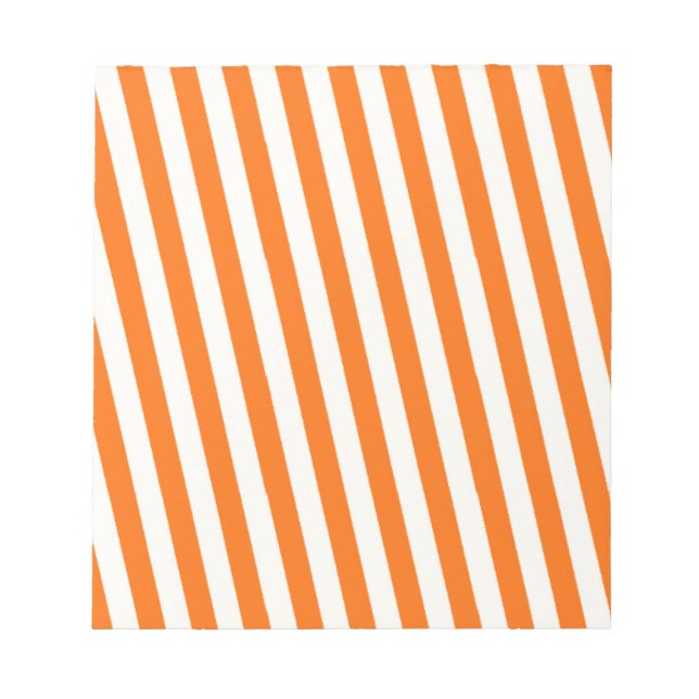 Retro Orange stripe Mönster Anteckningsblock (Framsida)