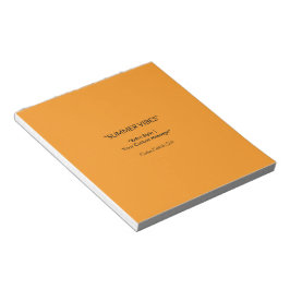 Retro Orange Struktur – Sommarstämning Konst Anteckningsblock