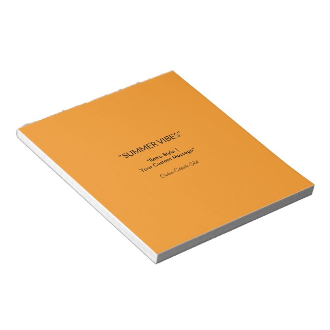 Retro Orange Struktur – Sommarstämning Konst Anteckningsblock (Vinklad)