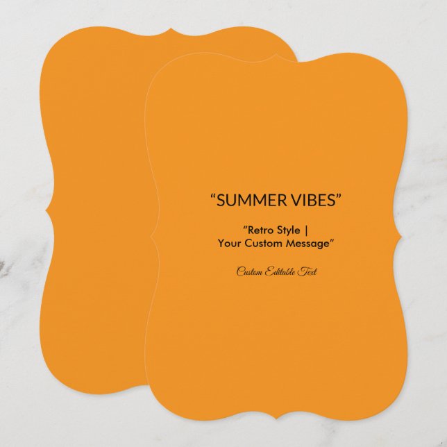 Retro Orange Struktur - Summer Vibes Art (Fram/baksida)