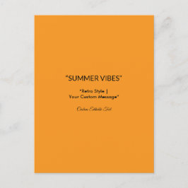 Retro Orange Struktur - Summer Vibes Art Helg Vykort