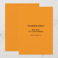 Retro Orange Struktur - Summer Vibes Art