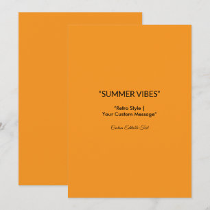 Retro Orange Struktur - Summer Vibes Art Spara Datumet