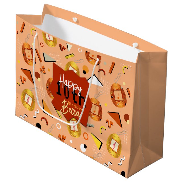 Retro Orange Tamagotchi Birthday (Framsidan Vinklad)