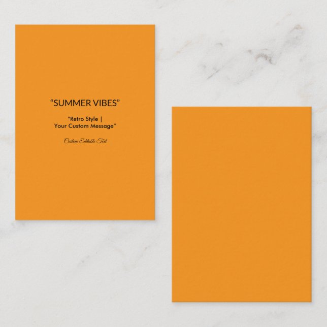 Retro Orange Textur – Sommarstämning Konst (Fram/baksida)
