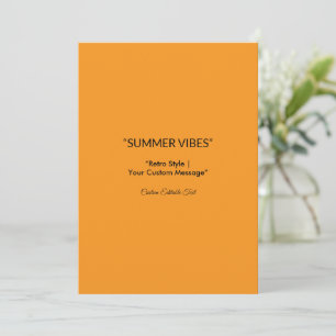 Retro Orange Textur – Sommarstämning Konst Inbjudningar