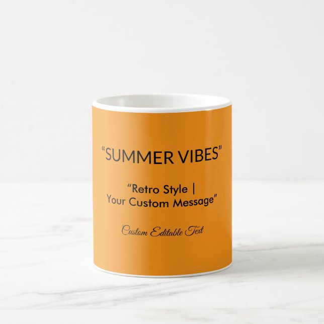 Retro Orange Textur – Sommarstämning Konst Kaffemugg (Center)