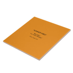 Retro Orange Textur – Sommarstämning Konst Kakelplatta