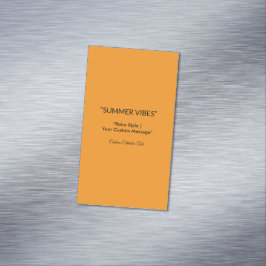 Retro Orange Textur – Sommarstämning Konst Magnetiska Visitkort