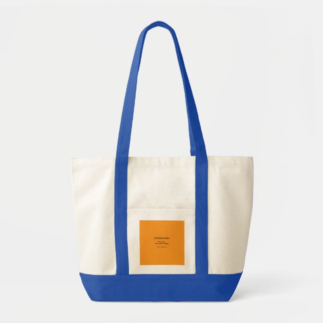 Retro Orange Textur – Sommarstämning Konst Tygkasse (Framsidan)