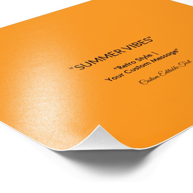 Retro Orange Texture – Summer Vibes Art Fototryck (Hörn)