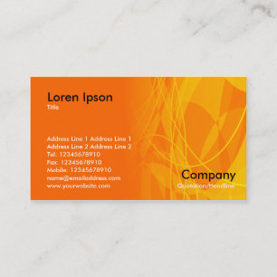 Retro orange visitkort