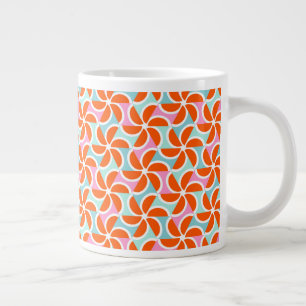 Retro Orange Wedge Mönster Jumbo Mugg