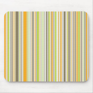 Retro orangebruntgrönt görar randig Mousepad Musmatta