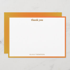 Retro-Orangens övertoning Unik Bat mitzvah Anpassn Tack Kort