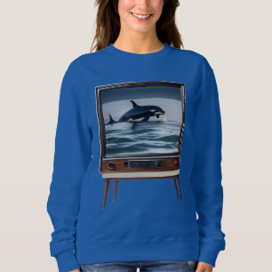 Retro Orca bryter analog TV-design, T Shirt
