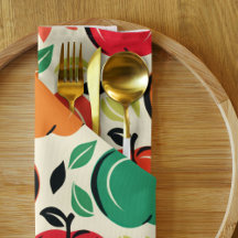 Retro Orchard Harvest Mid-Century Modern Frukt