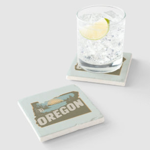 Retro Oregon Silhouette Stenunderlägg